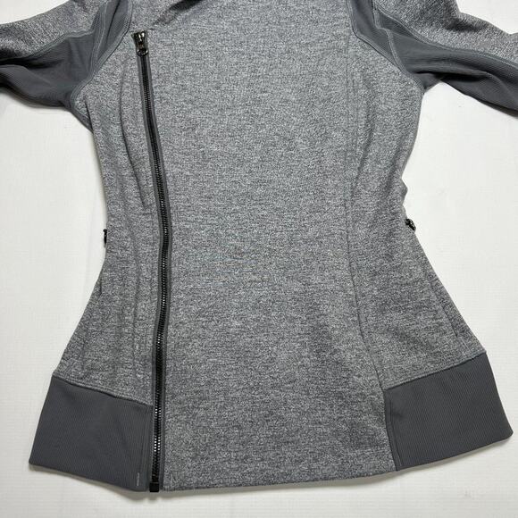Lululemon Bhakti Yoga Jacket SIZE 4 Gray Full Zip Sweatshirt Thumbhole Pockets - Picture 13 of 13